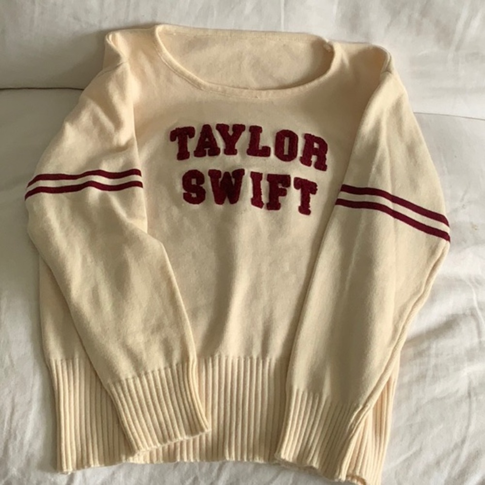 Taylor Swift RED Era Cream Sweater, Large